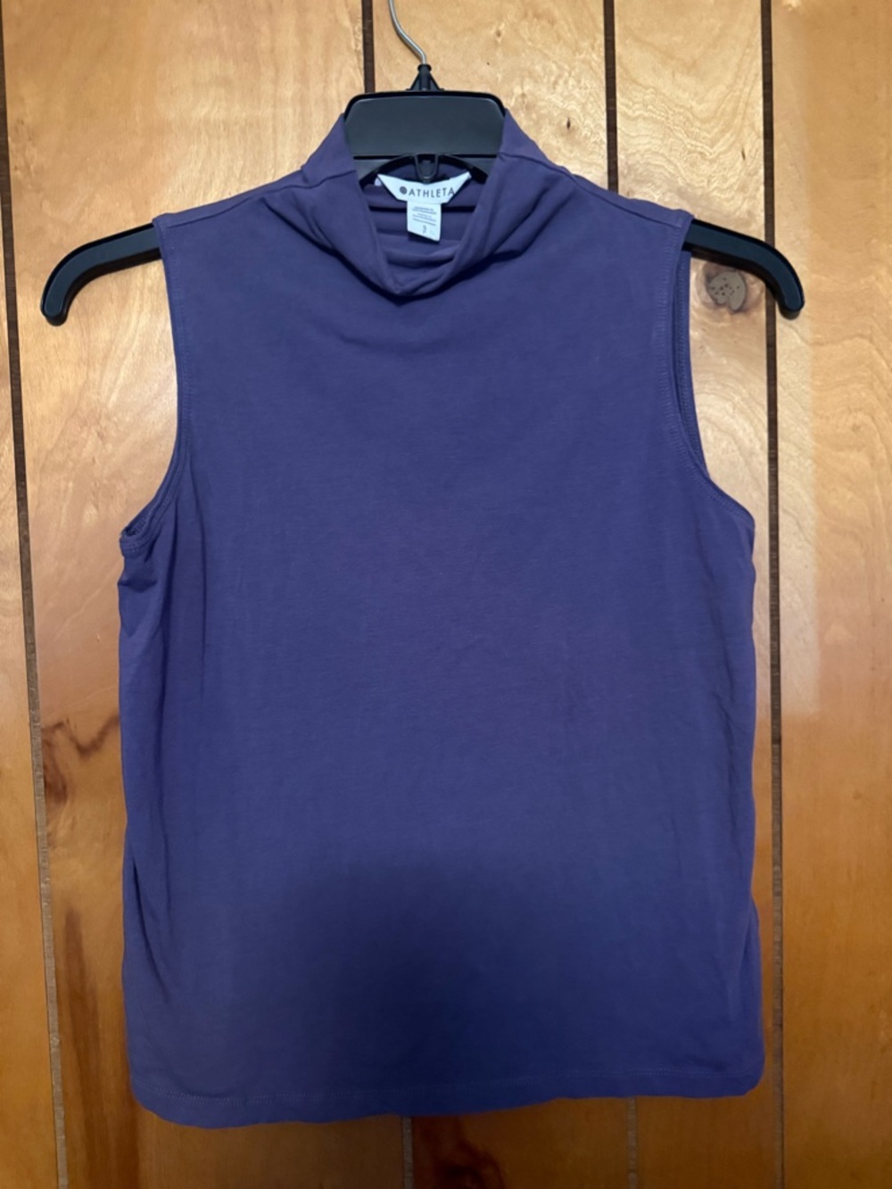 Athleta Sleeveless Mock Neck Tank Top - Deep Purple